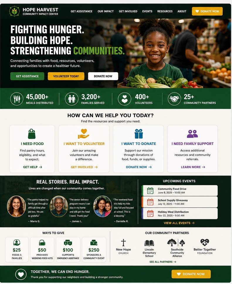 Hope Harvest Community Impact Platform